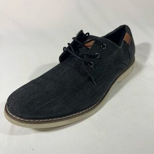 SONOMA DENIM OXFORD LOAFER‎ LACE UP W/BROWN ACCENT MENS  SAWYER BLACK 10M CAUSAL